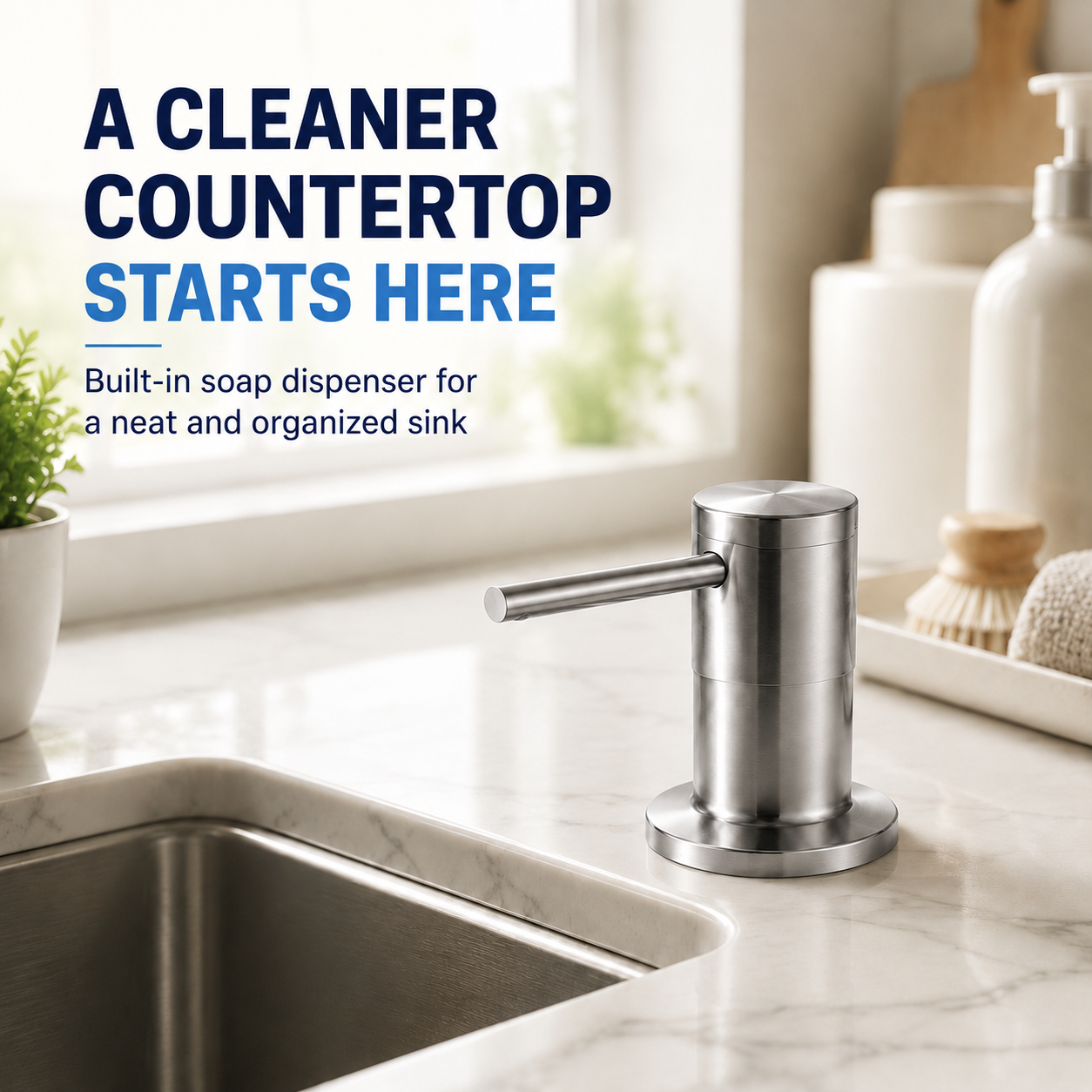 Built-in sink soap dispenser main profile view