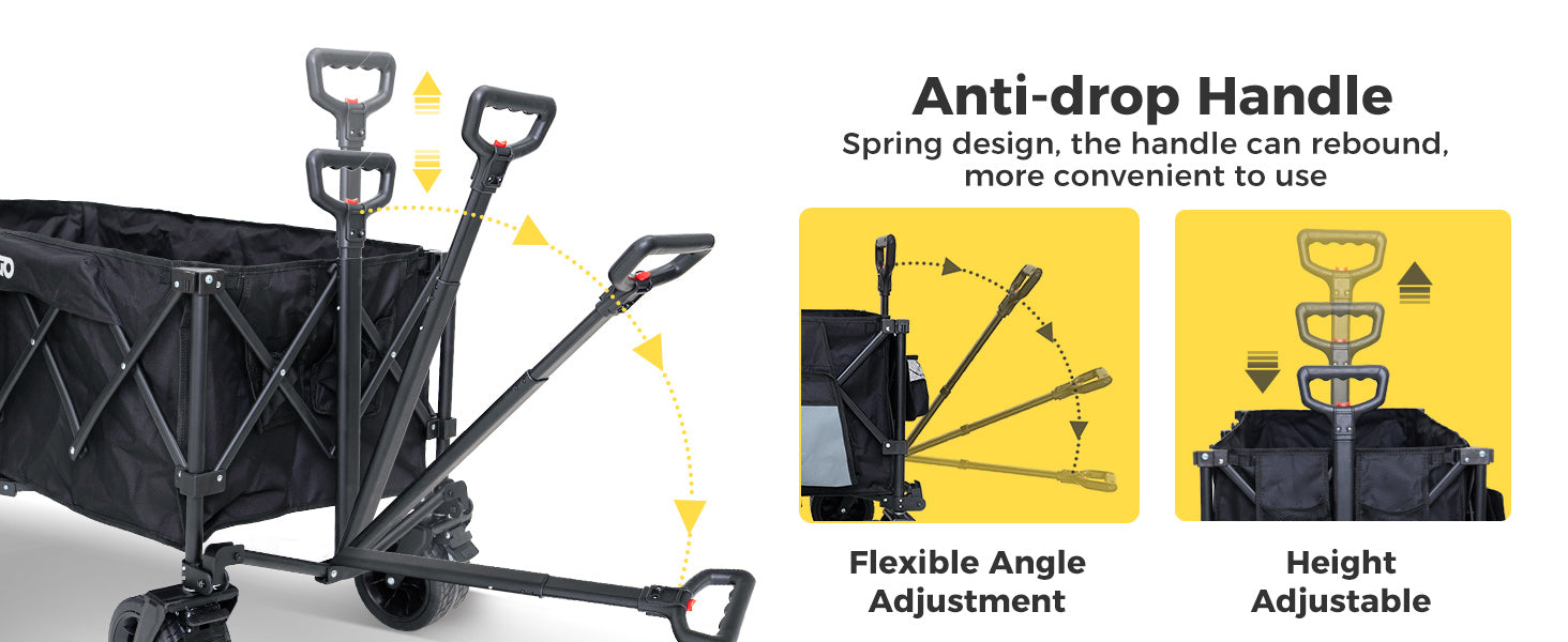 FUNDANGO Folding Wagon 180L Dual Chassis Camping Wagon