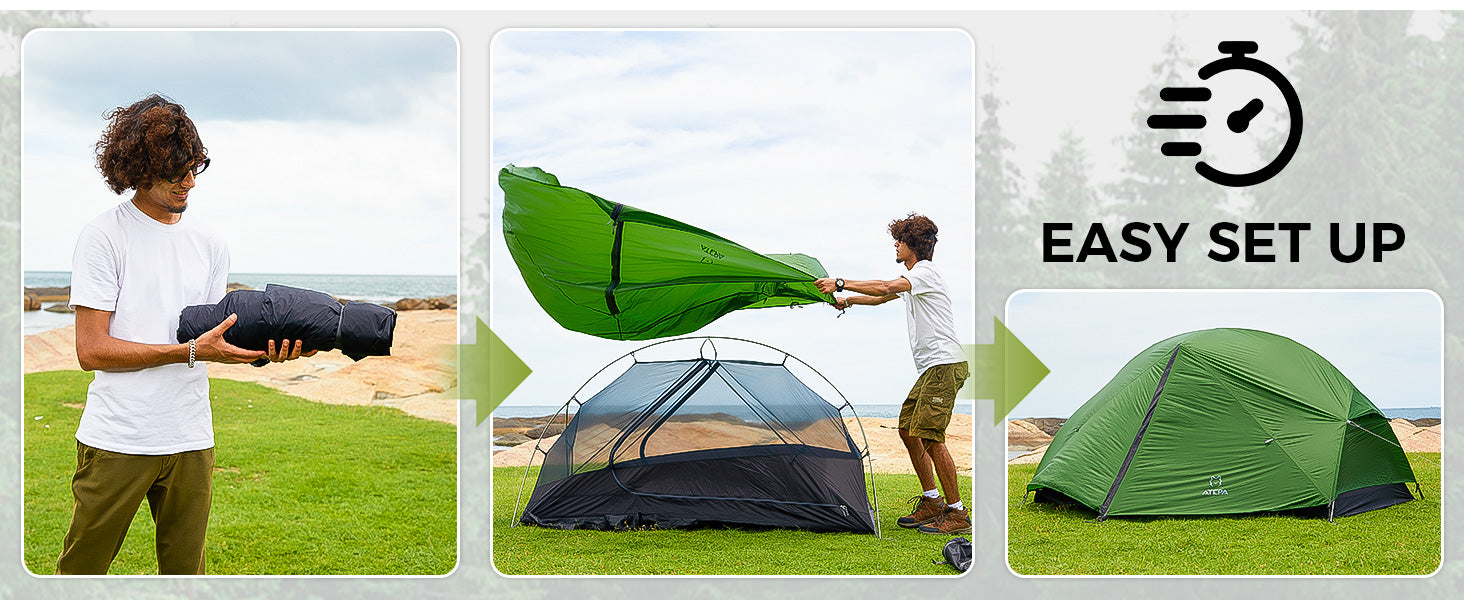 ATEPA 1-Person Ultralight Backpacking Tent
