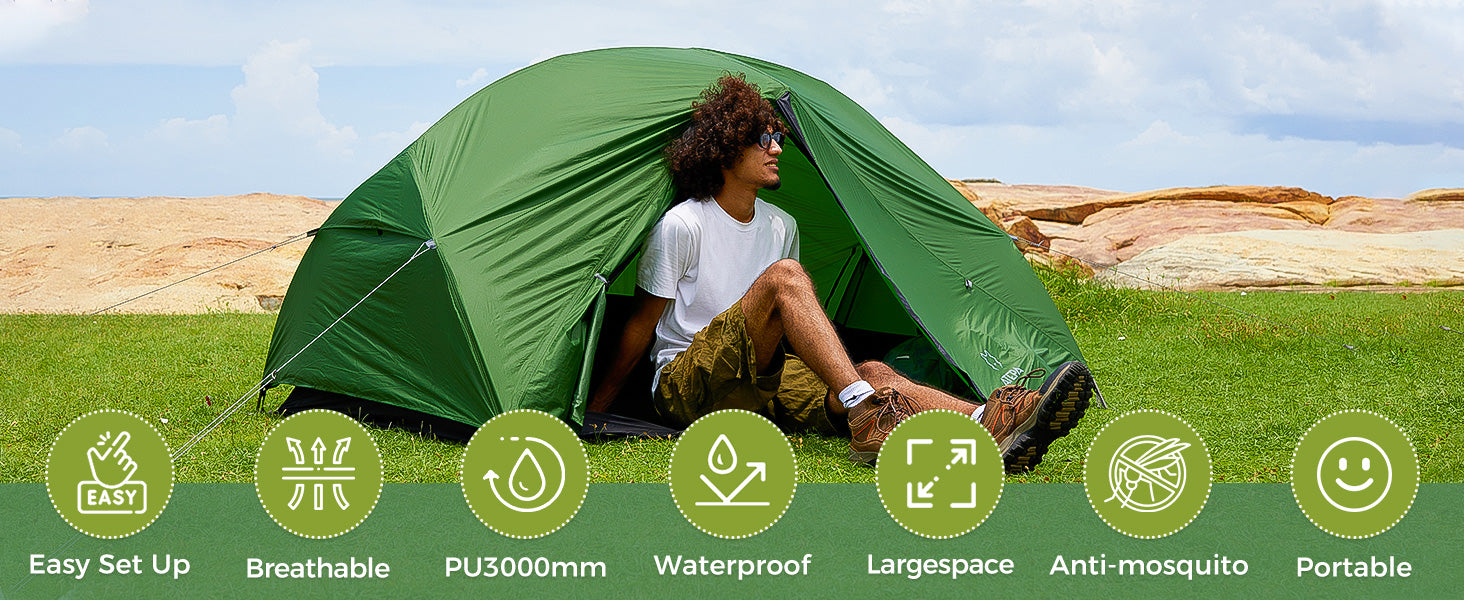 ATEPA 1-Person Ultralight Backpacking Tent