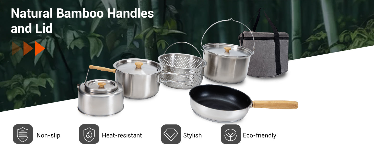 KingCamp Stainless Steel Cookware Set