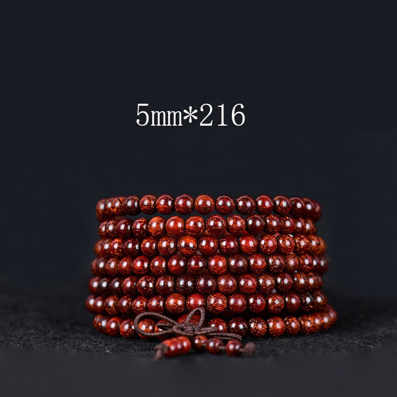 Tibetan Small Leaf Red Sandalwood Balance Bracelet 