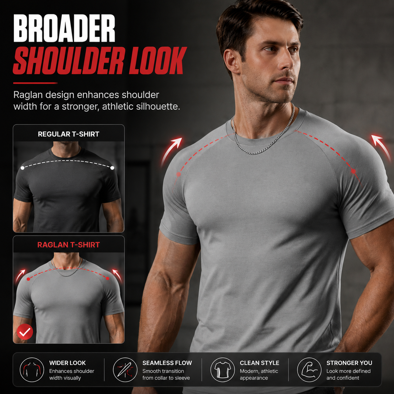 Comfortable shape-retaining crew neck detail