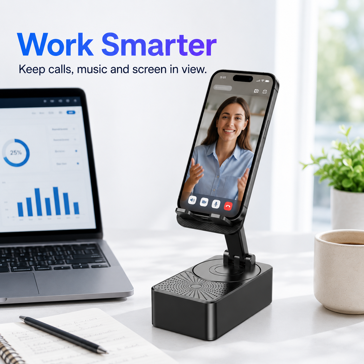 adjustable phone speaker stand