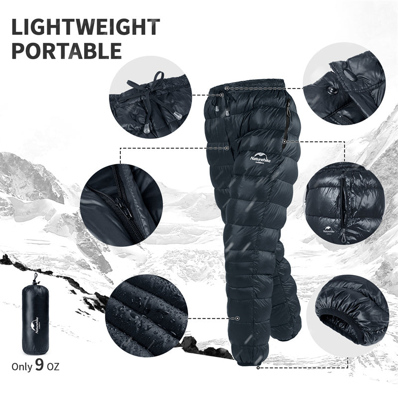 DW-90 White Goose Down Pants with Pockets