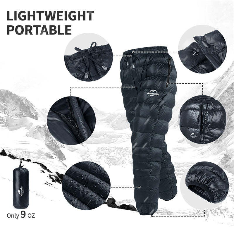 DW-90 White Goose Down Pants with Pockets