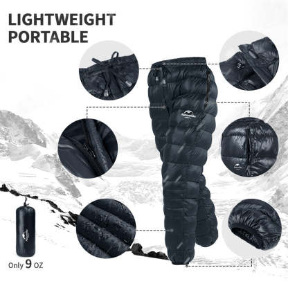 DW-90 White Goose Down Pants with Pockets