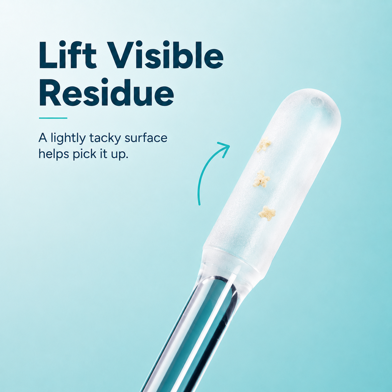Demonstration of gentle wiping along the natural folds of the outer ear