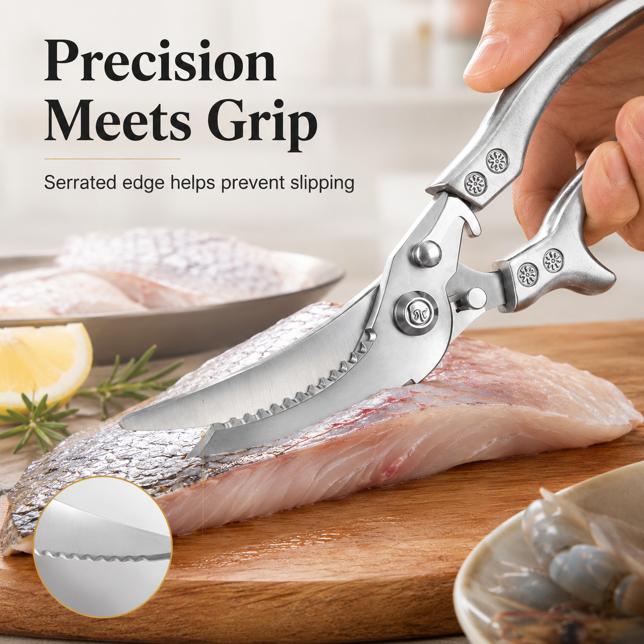 Kitchen shears safety buckle lock