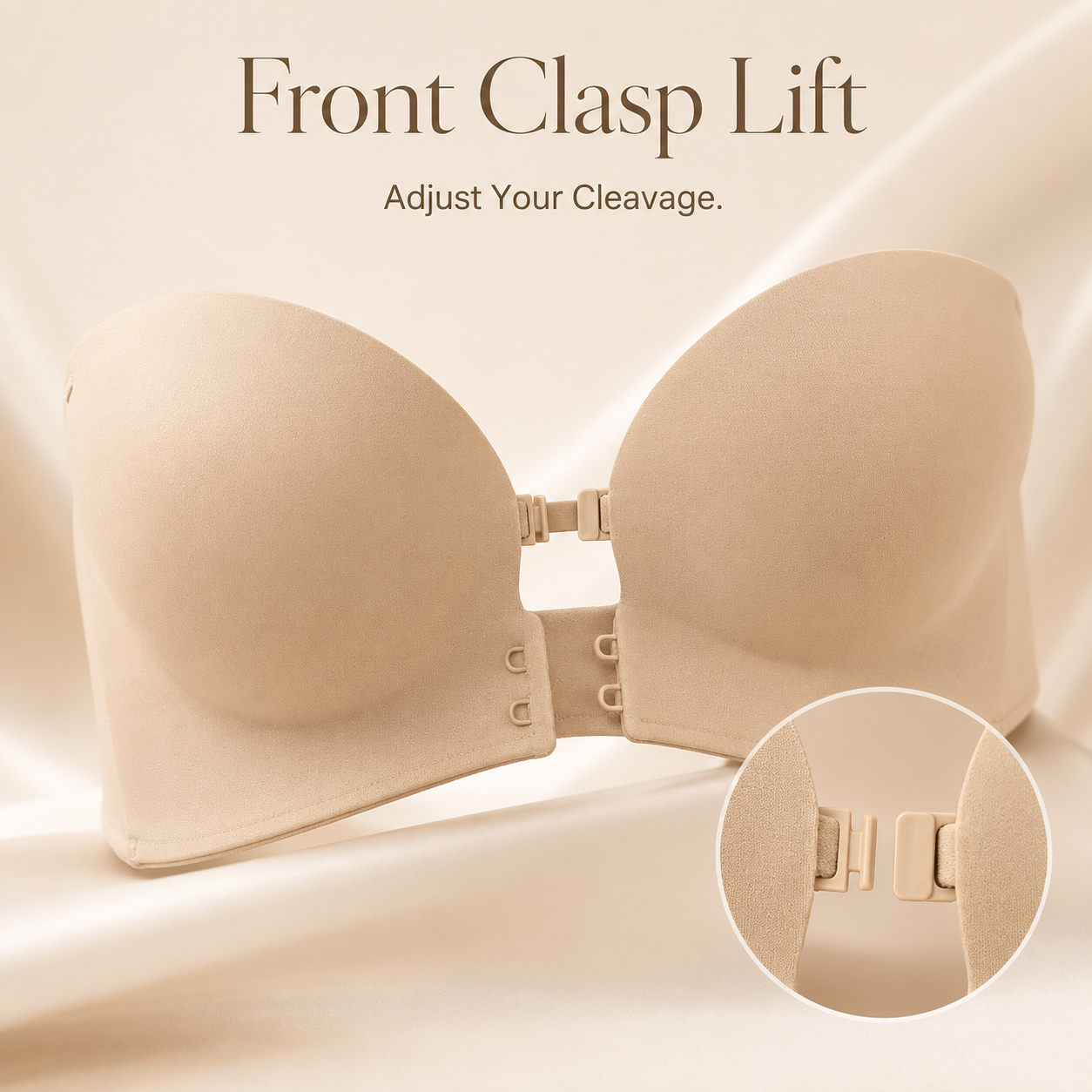 Nude and black color options side by side profile view