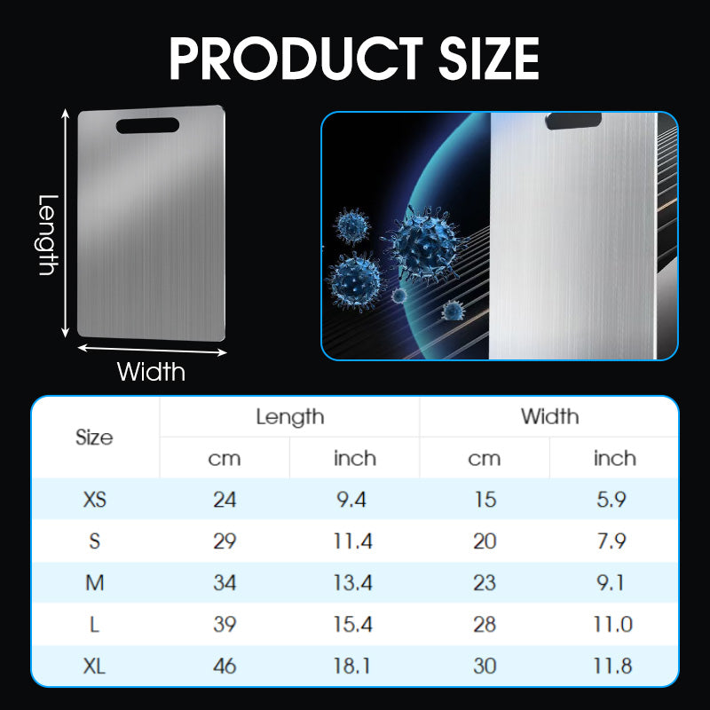 Stainless steel cutting board sizes