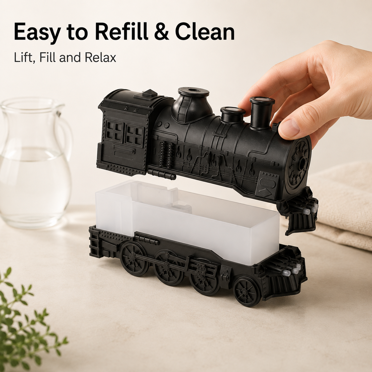Steam train aroma diffuser main product profile view