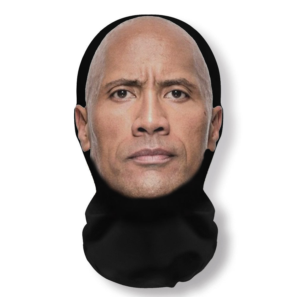 3D Mask Realistic Mask Role Playing Prop Fun Black Mesh Headset Halloween Funny