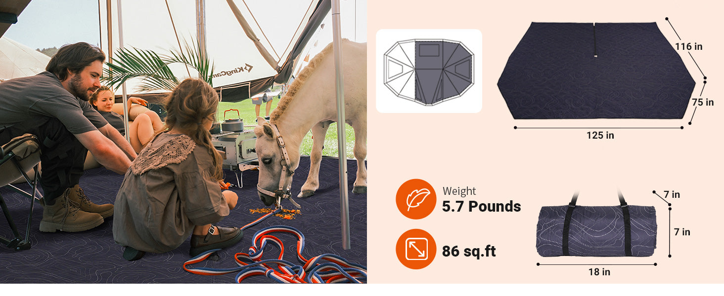 KingCamp KHAN VILLA Glamping Tent Mat