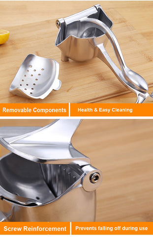 Manual citrus juicer removable parts for cleaning