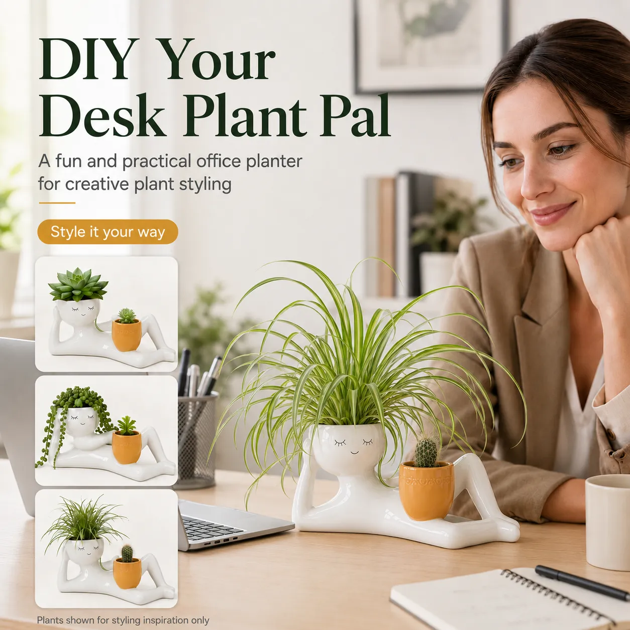 Cute Desk Plant Buddy Planter