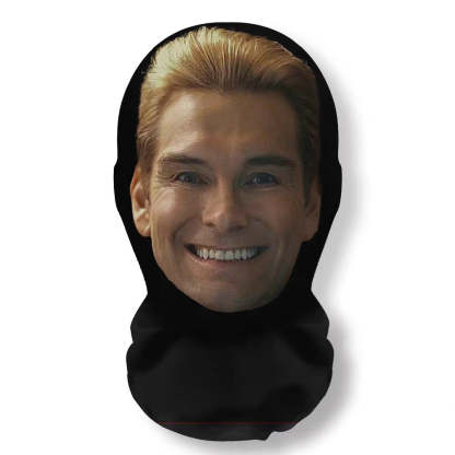 3D Mask Realistic Mask Role Playing Prop Fun Black Mesh Headset Halloween Funny