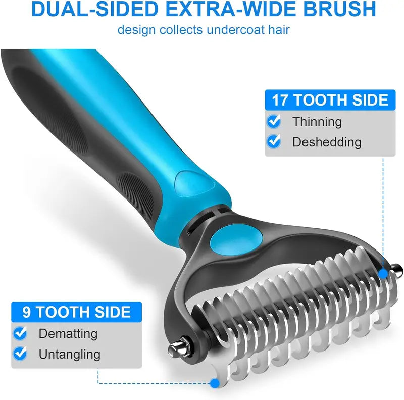 Double sided grooming brush design