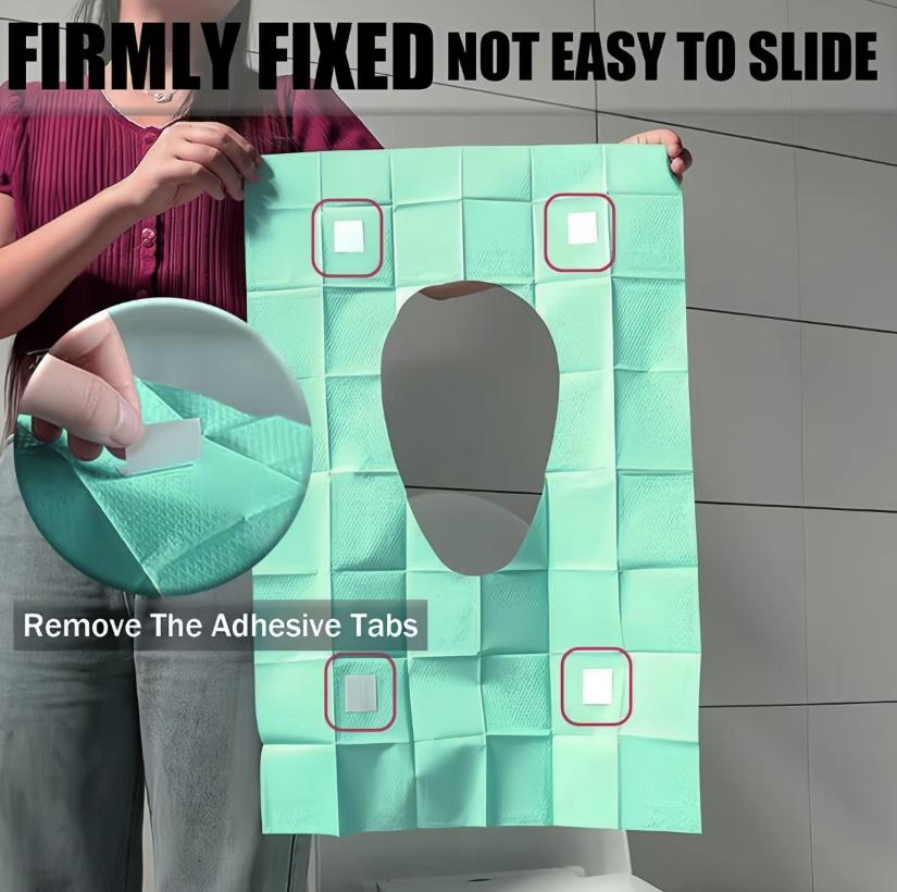 Disposable Toilet Seat Covers (10/20/30-Pack), 16x24in Waterproof Portable Non-Slip Individually Wrapped Bathroom Hygiene Essentials
