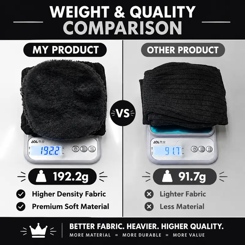 Extended winter fleece knee pads