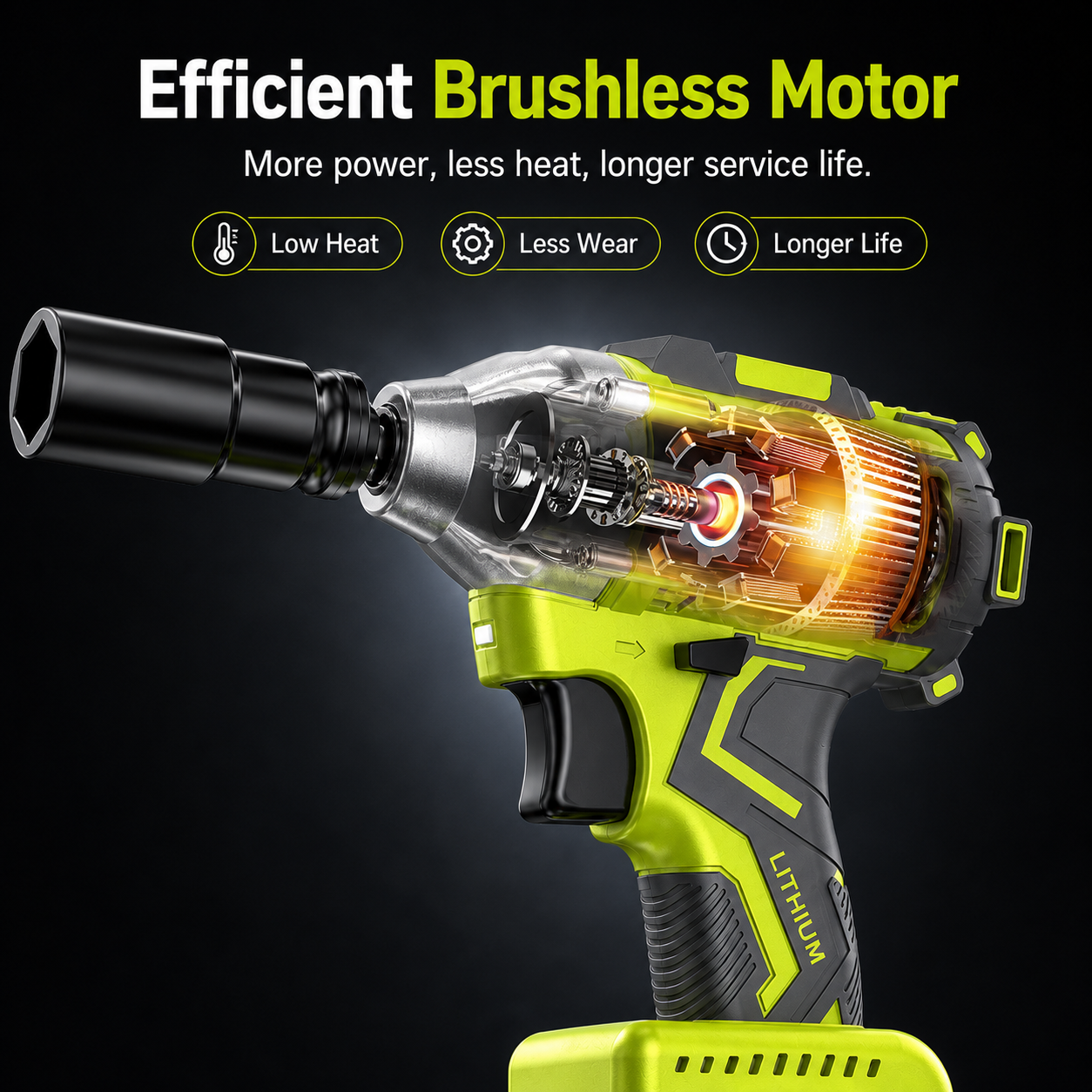 Brushless motor cordless impact wrench