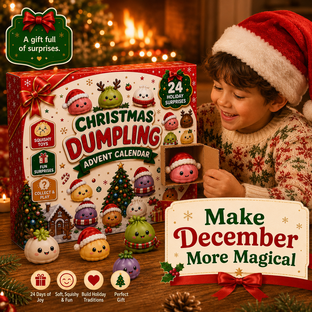 Festive outer gift packaging box view