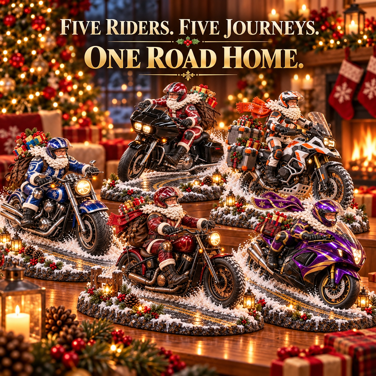 Santa Christmas motorcycle keepsake collection