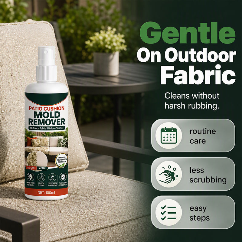 Patio cushion mildew cleaning result
