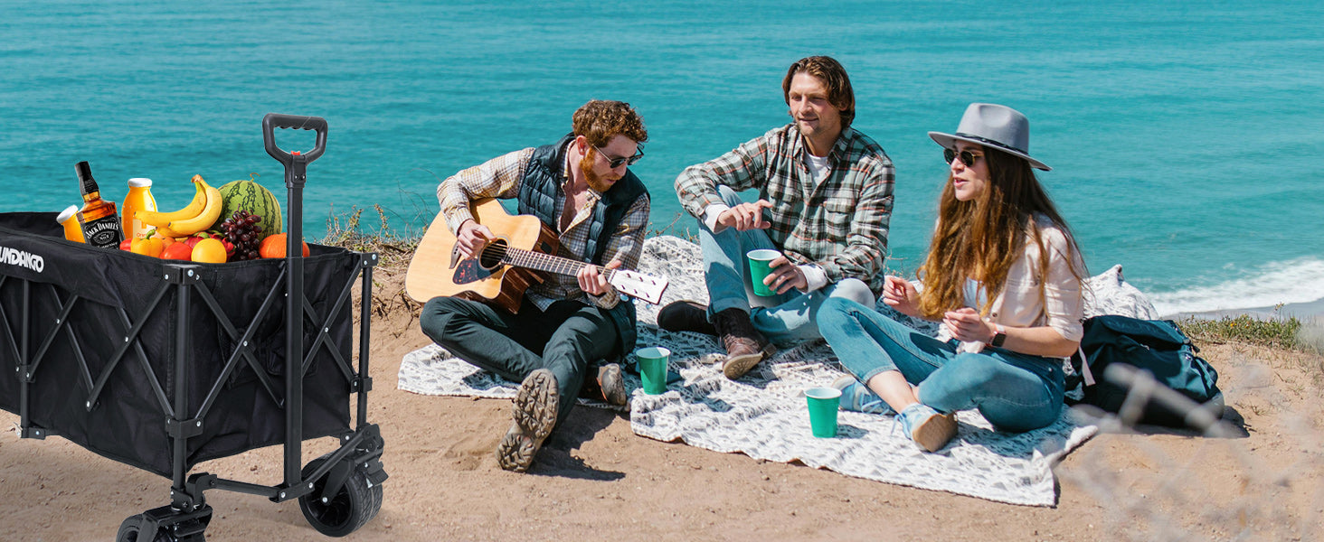 FUNDANGO Folding Wagon 180L Dual Chassis Camping Wagon