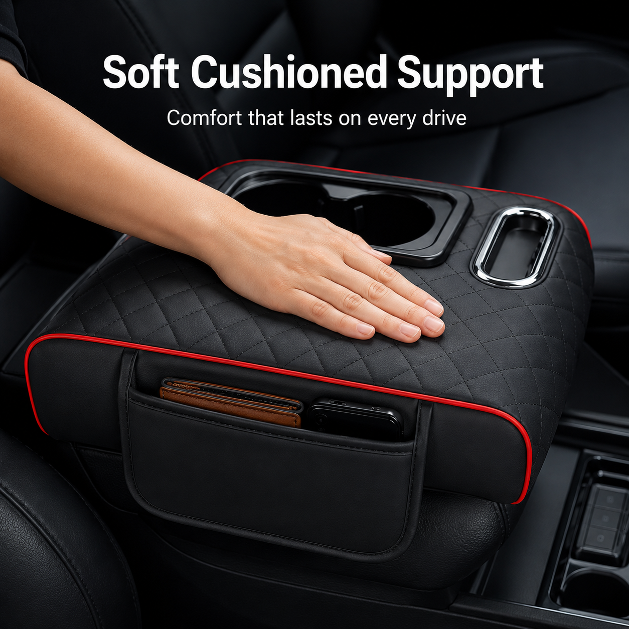 Car armrest pad detail display
