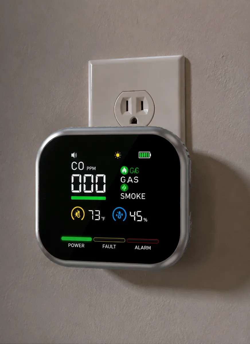 Customer review photo showing detector display on wall