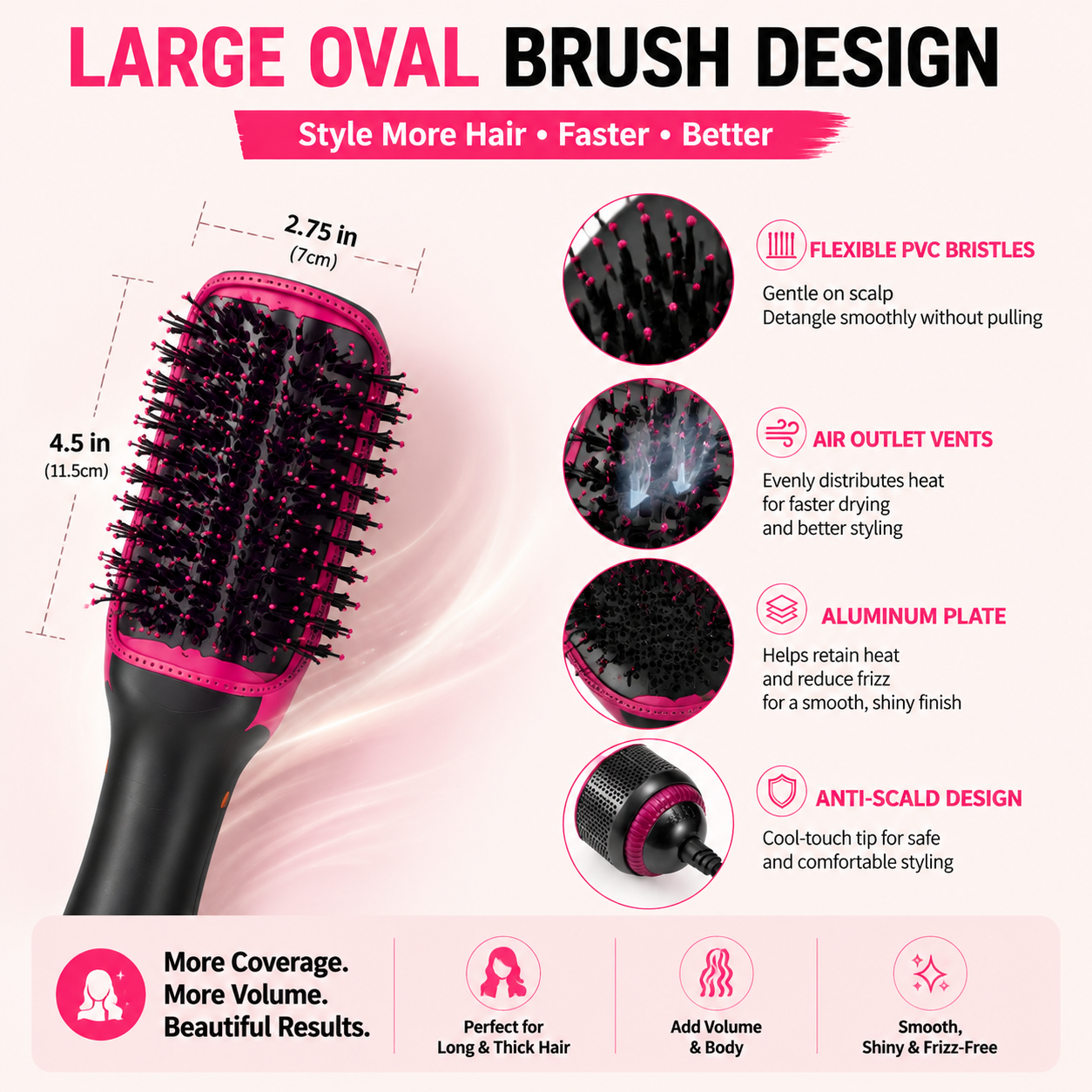 Hair dryer brush helps simplify morning styling routine