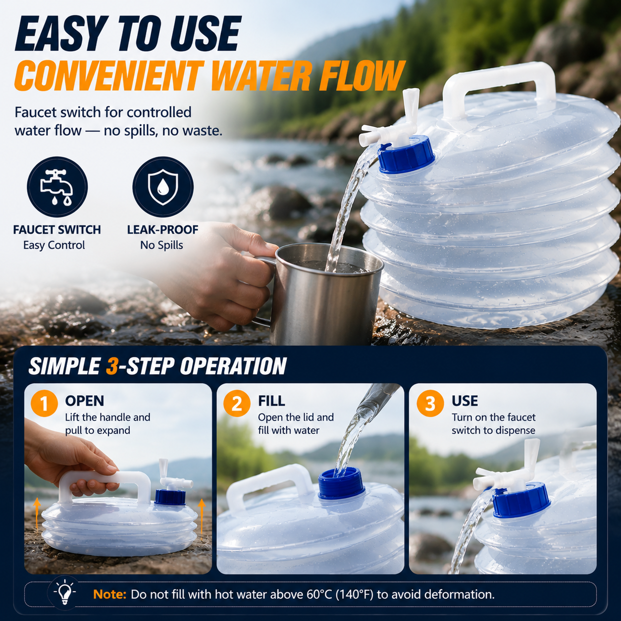Easy water flow faucet switch