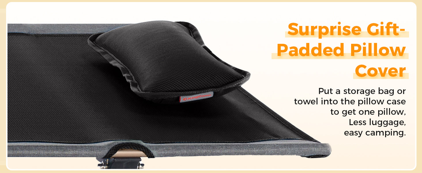 KingCamp Ultralight Camping Cot & Padding Set