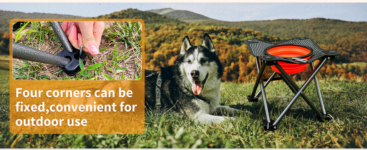 KingCamp 4 Height Adjustable Raised Dog Bowl