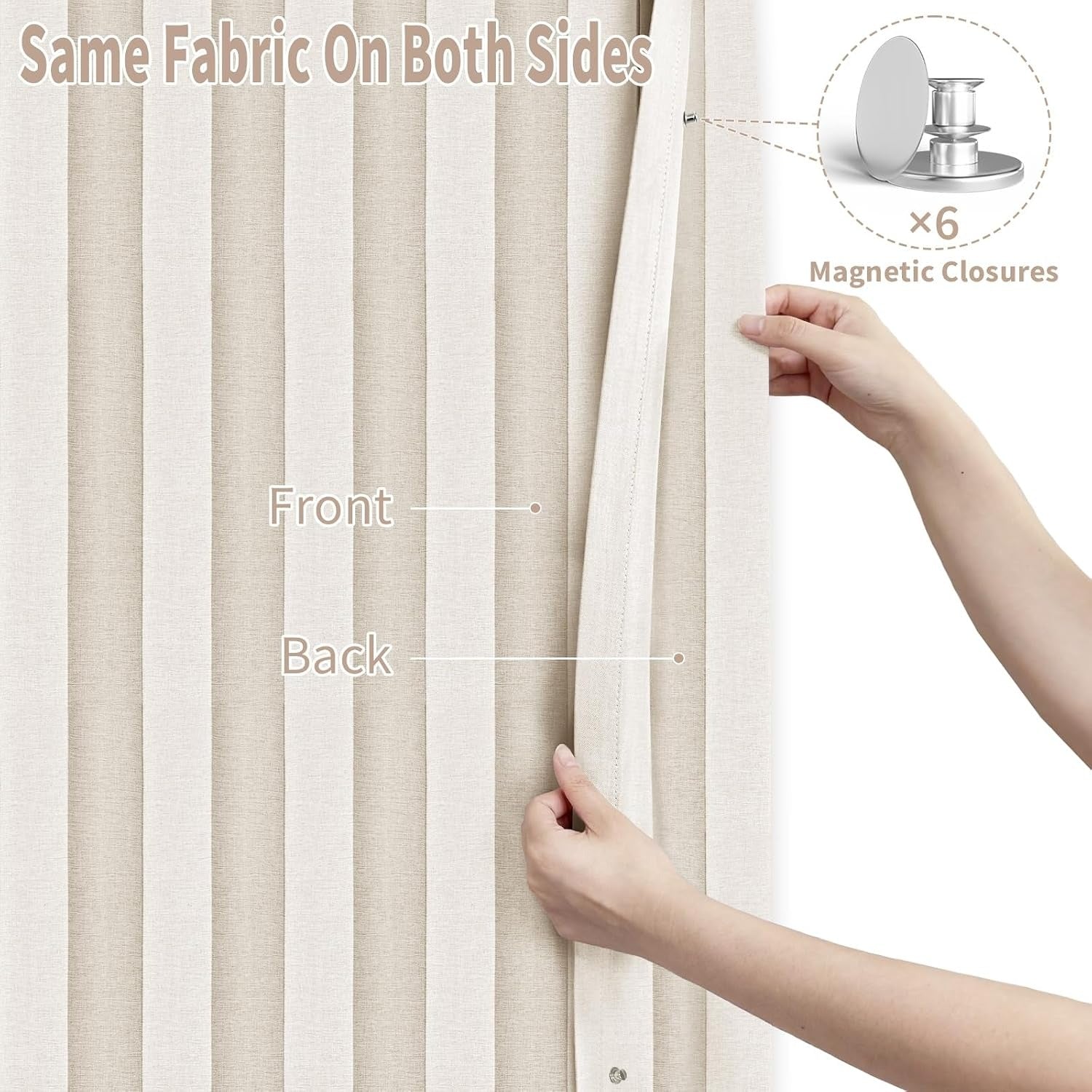 Pleated doorway curtain dimensions and complete installation accessories