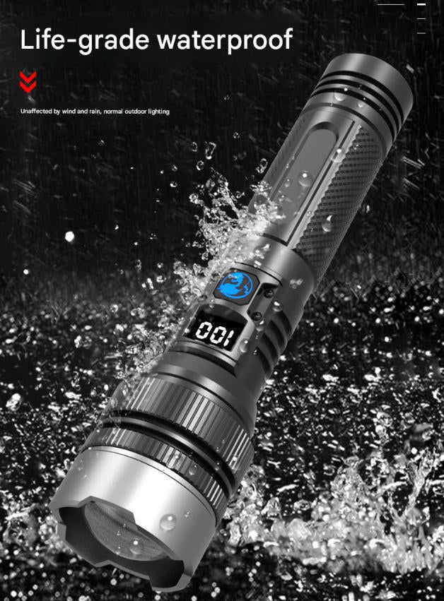 Rechargeable flashlight product presentation