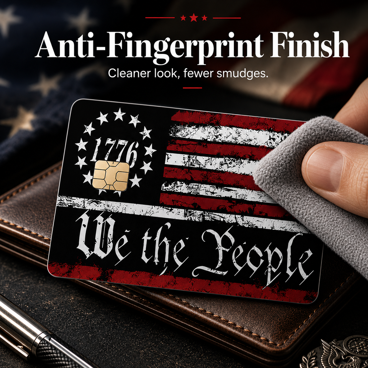 Scratch-resistant and anti-fingerprint card skin