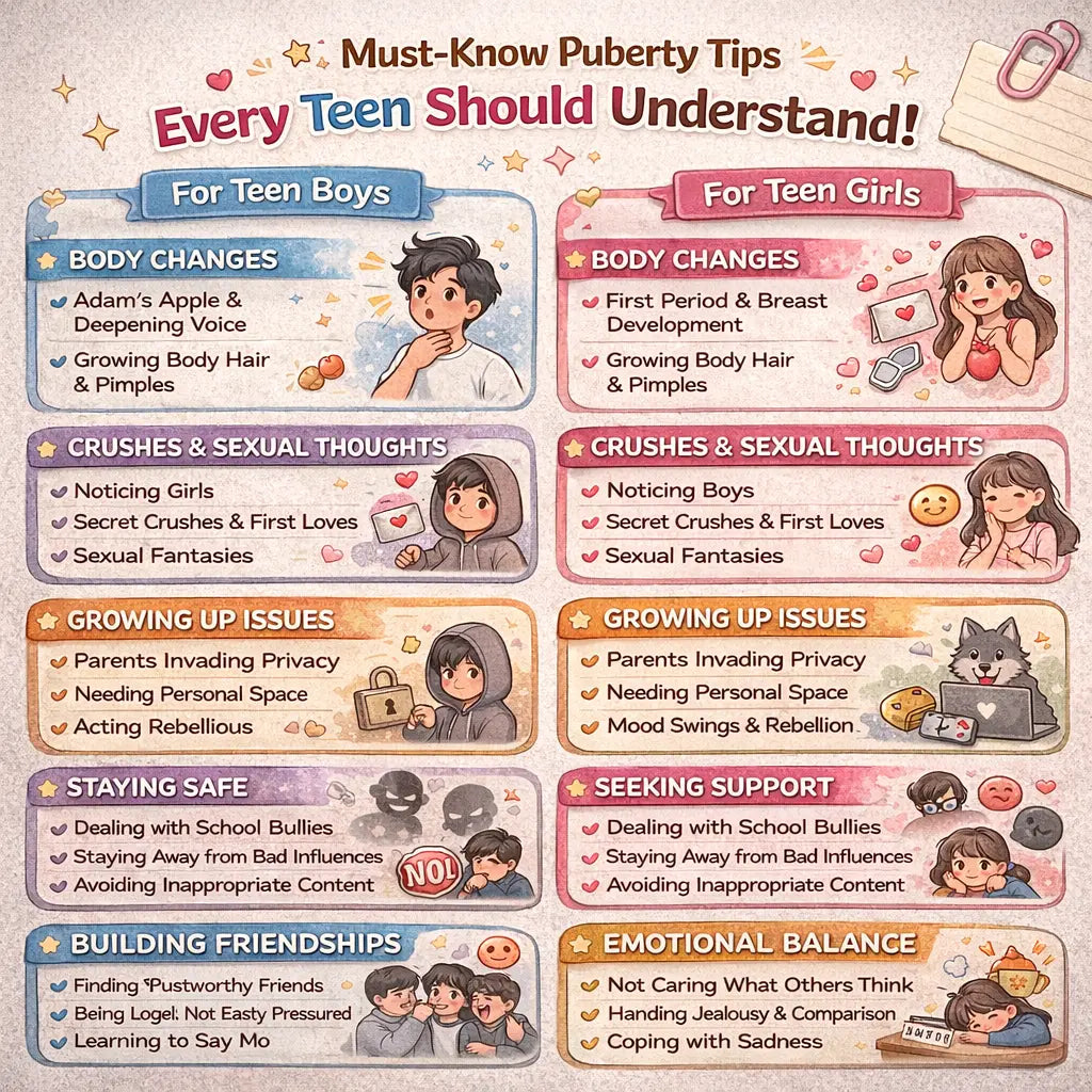 Teen puberty guide book cover and product display