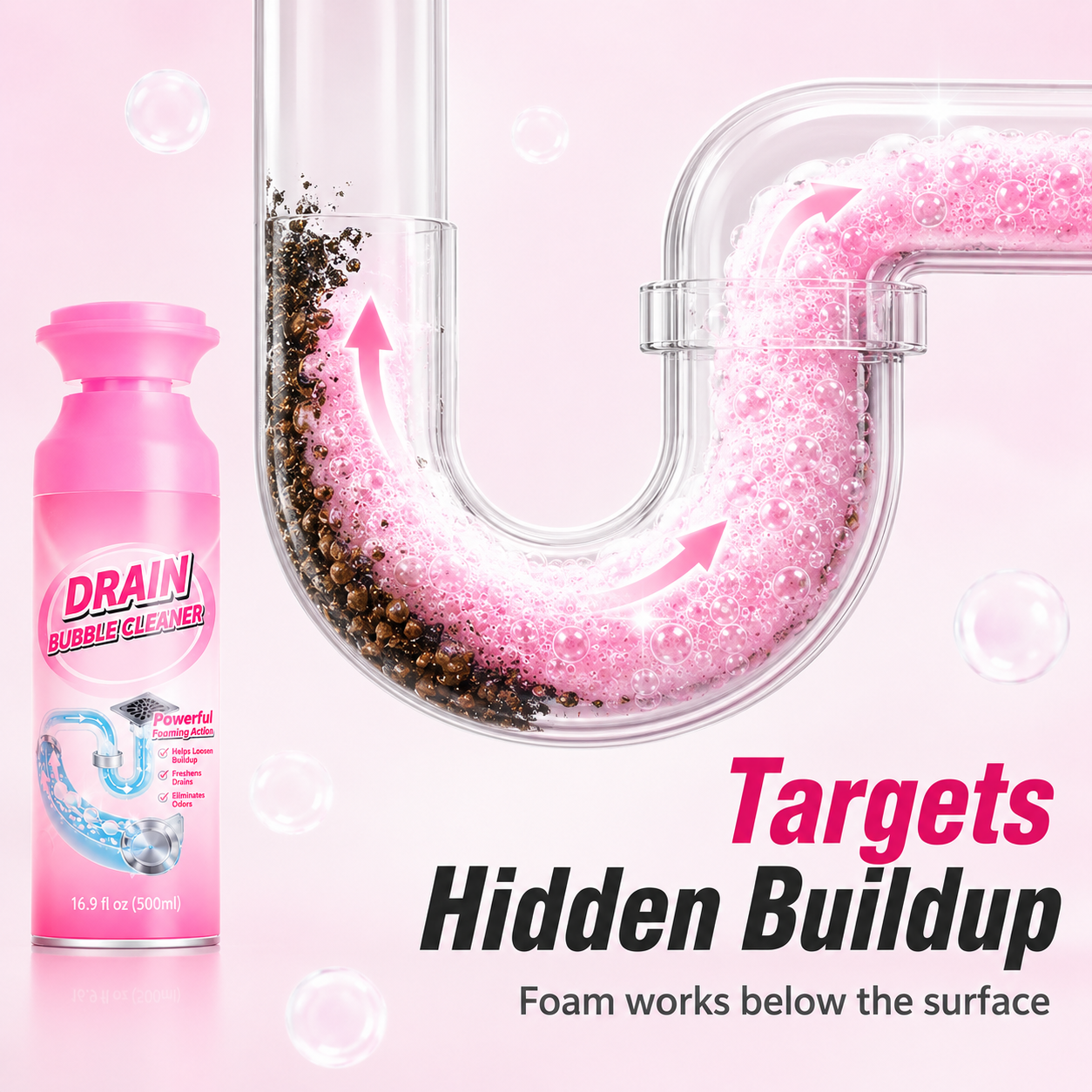 Bathroom sink and shower drain cleaning versatility