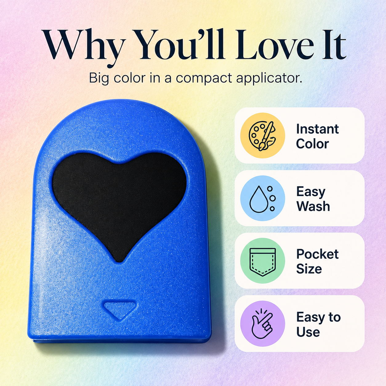 Temporary hair chalk applicators full product lineup