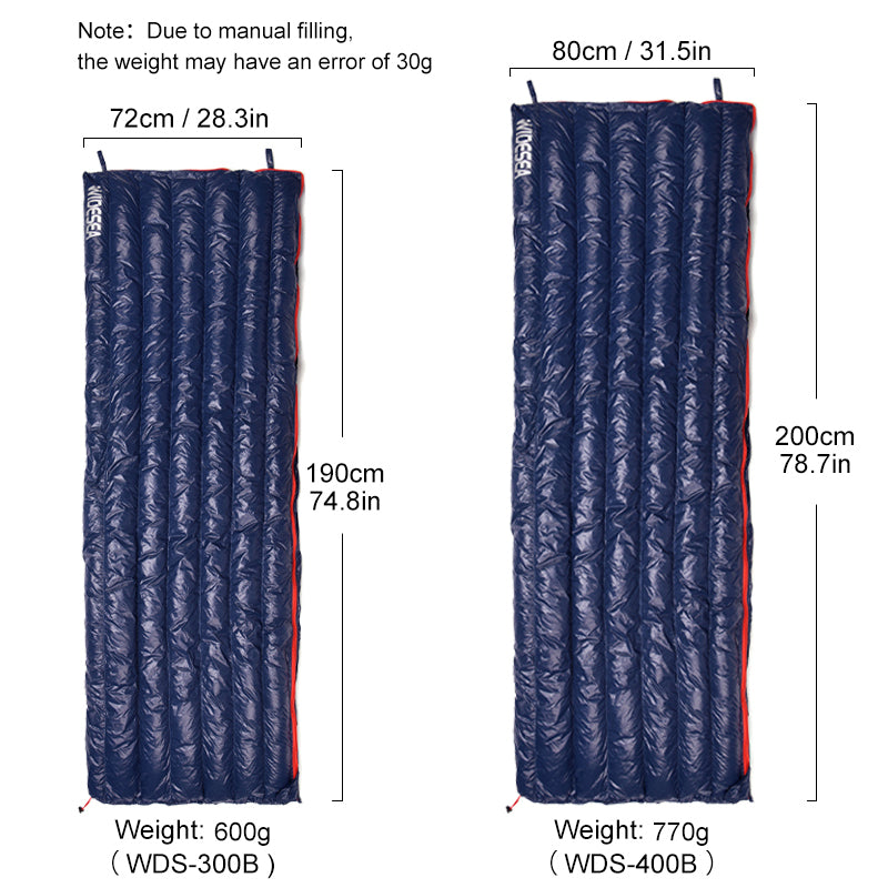 Sleeping Bag Duck Down 300/400G 90% Duck Down