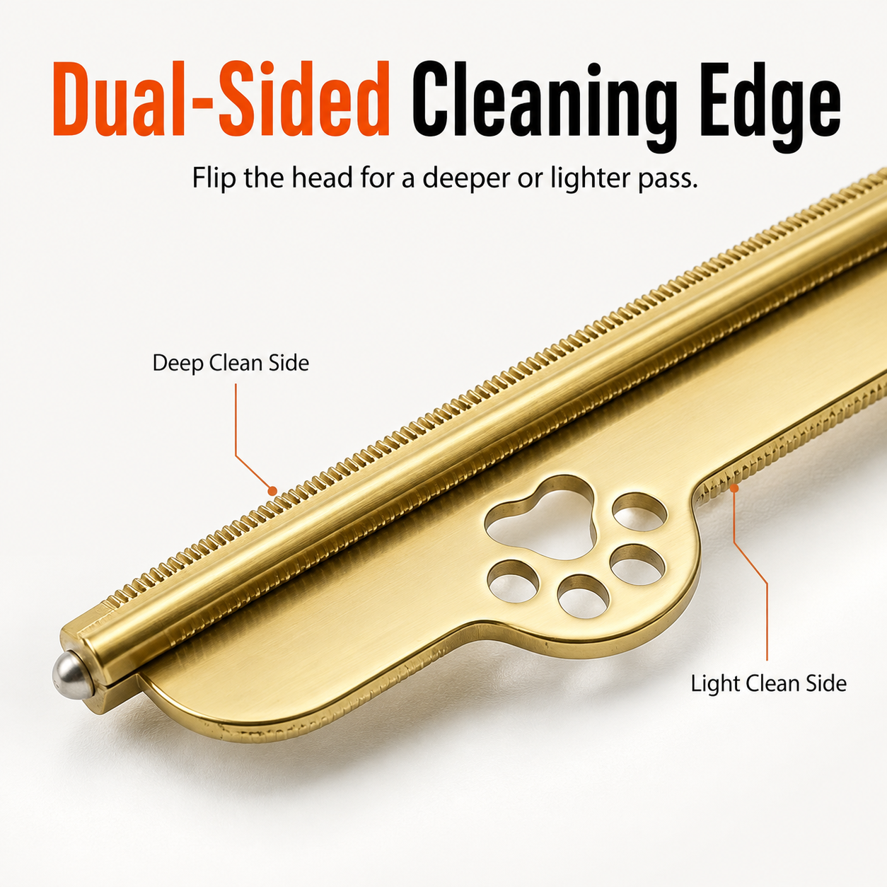 Four step process guide attach handle set edge pull through fur and discard