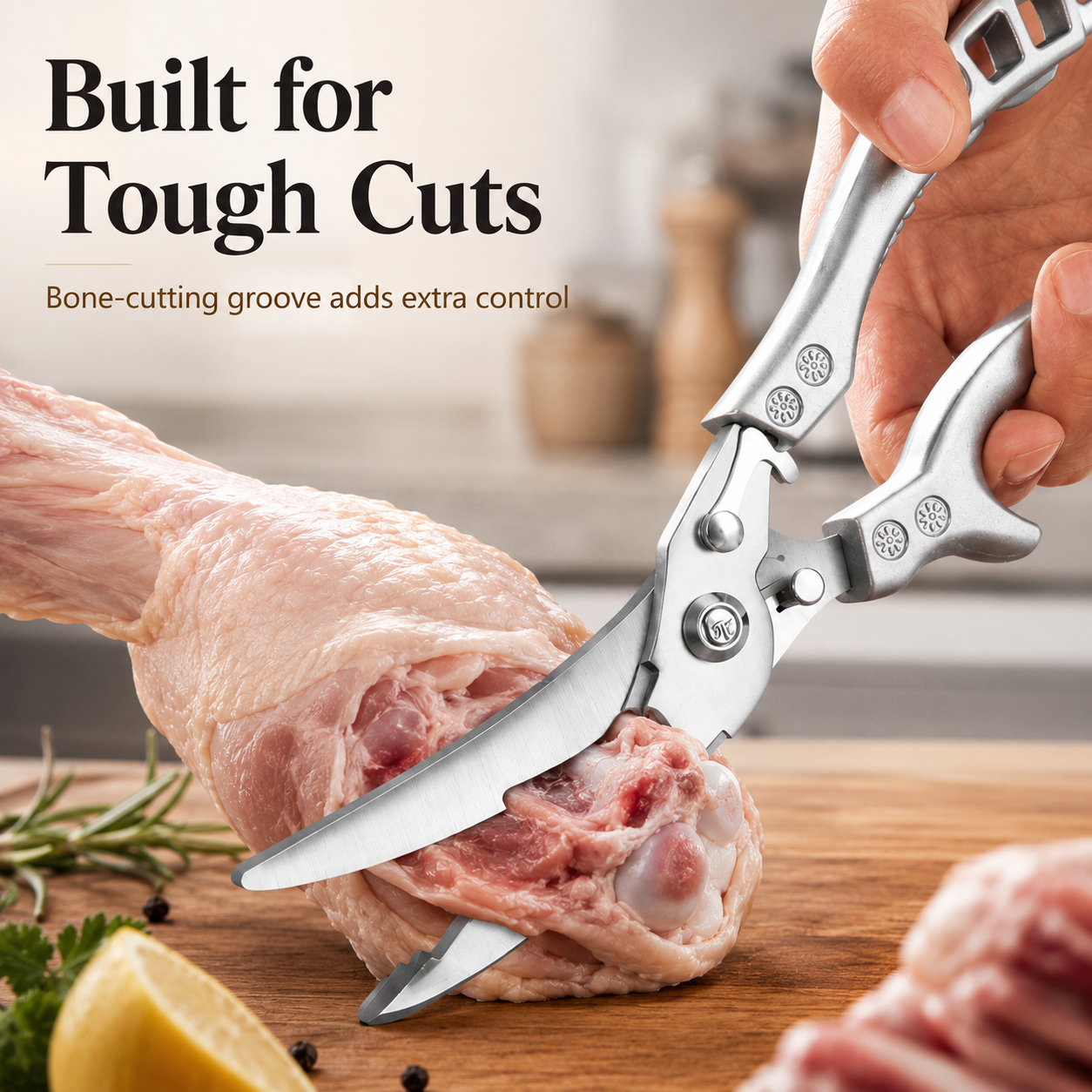 Kitchen shears built-in features