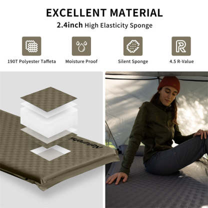 Naturehike D01 Auto Inflatable Mattress with Built-in Pillow EU