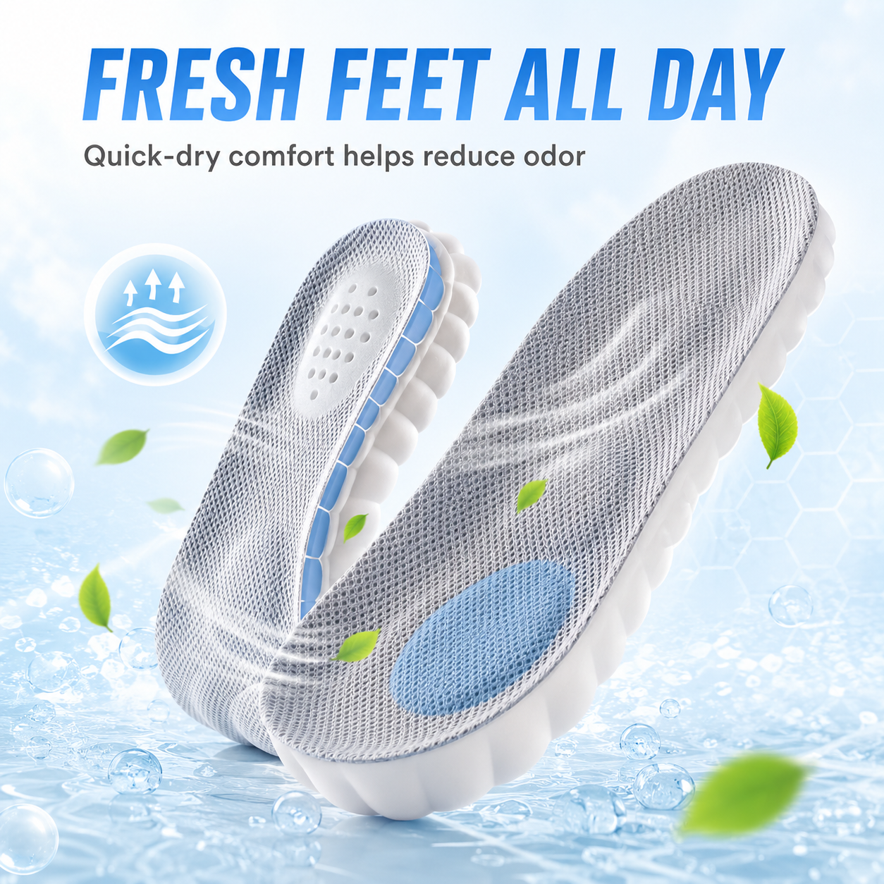 All-day comfort shoe insoles for men and women