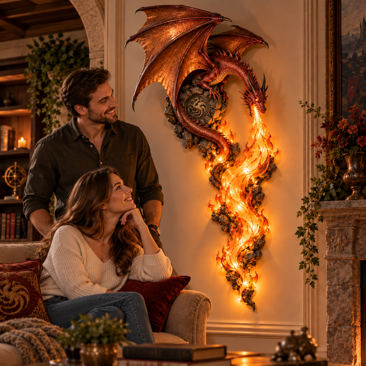 ✨Huge Discount 49% OFF | 🐉 Dragon Wall Sconce – Gothic Flame-Inspired Wall Accent