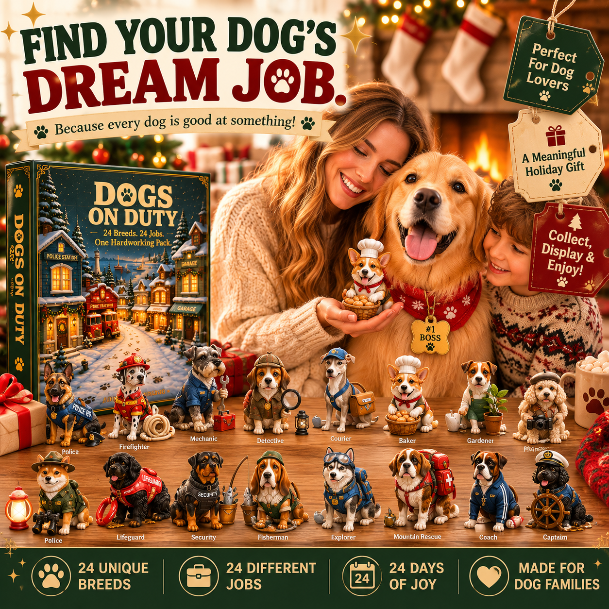 Dogs On Duty Christmas Gift For Dog Lovers