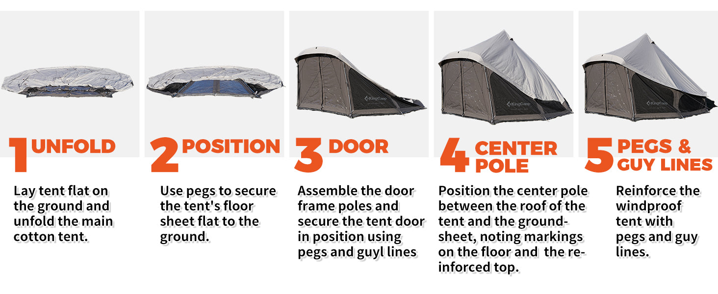 KingCamp KHAN LIGHT 400 Canvas Bell Tent