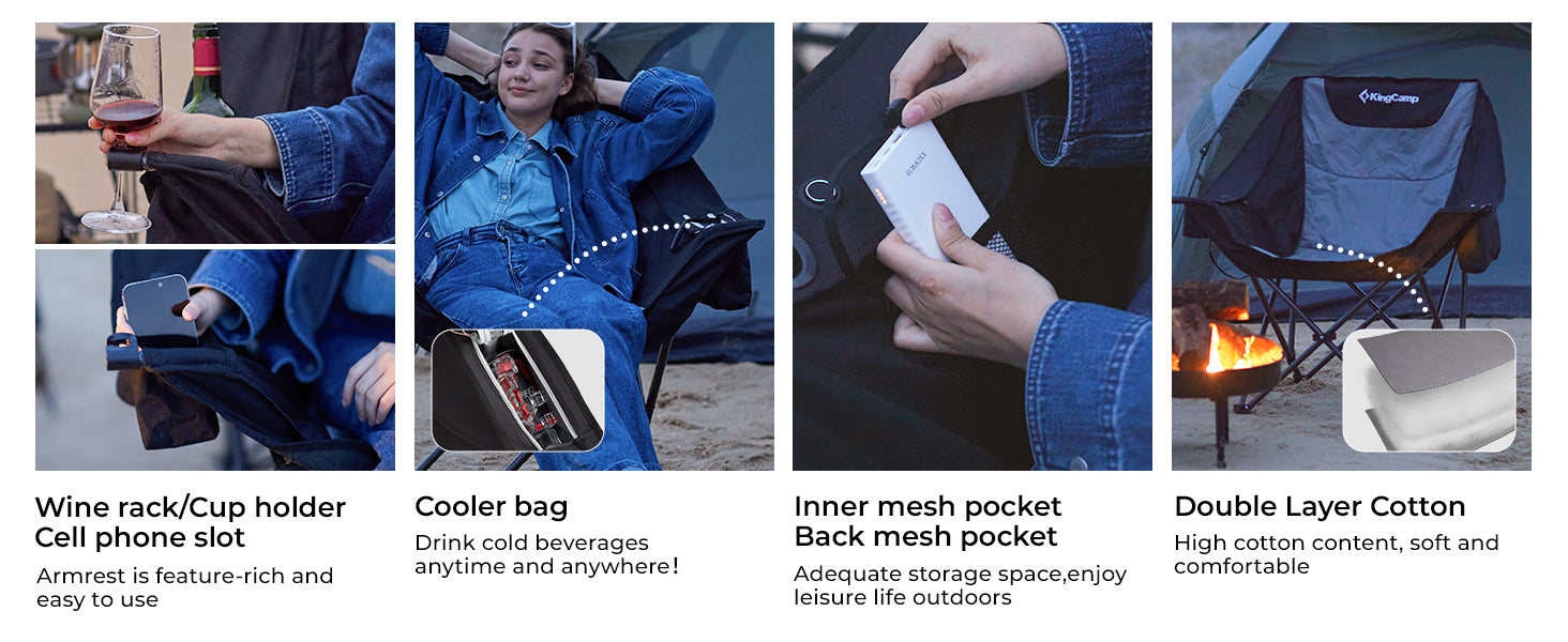 KingCamp CANNA C10 PLUS Heated Camping Chair